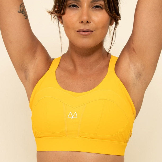 Maaree Solidarity high impact sports bra saffron yellow